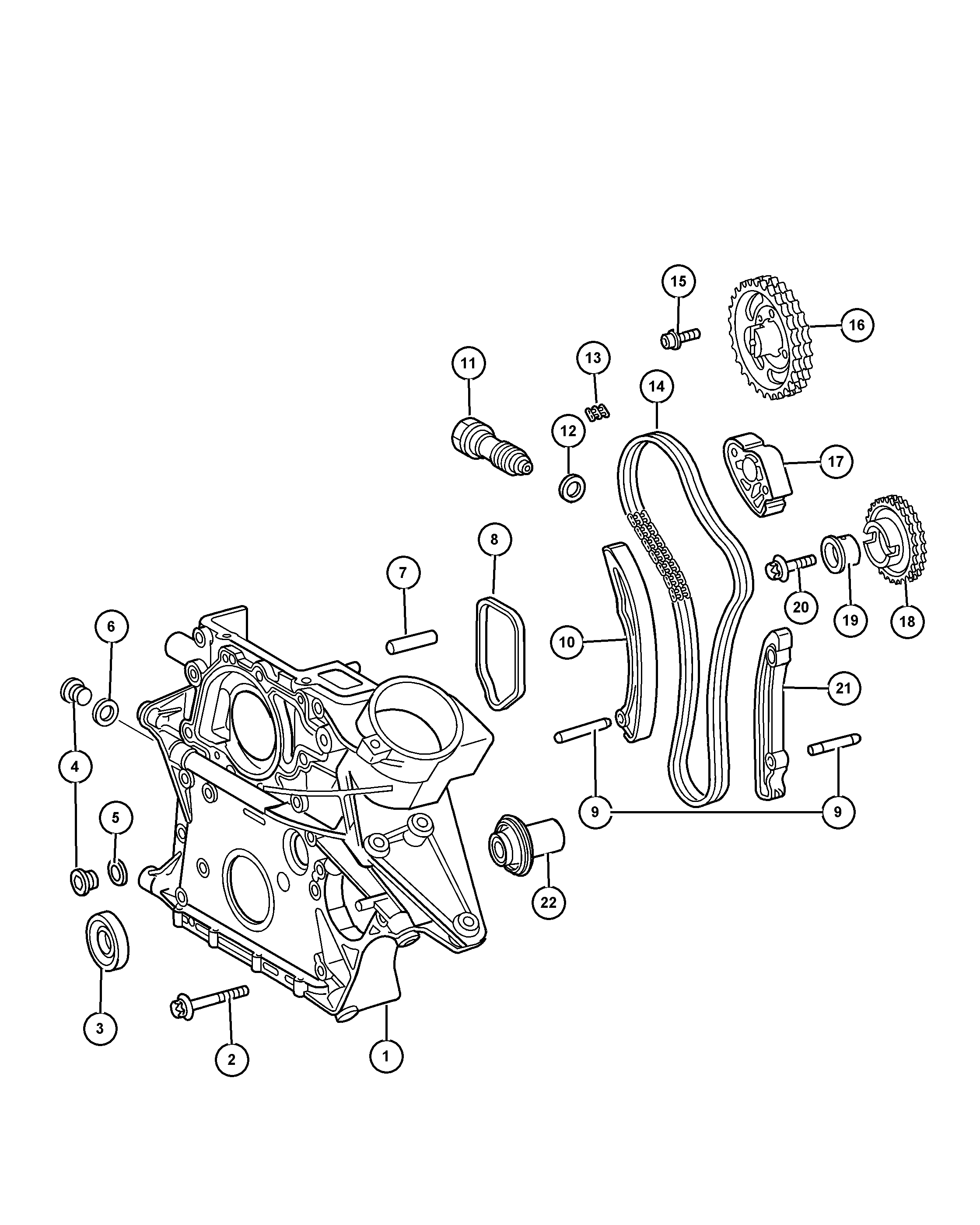 Chrysler 5080 100AA - Ohjauskisko, jakoketju inparts.fi