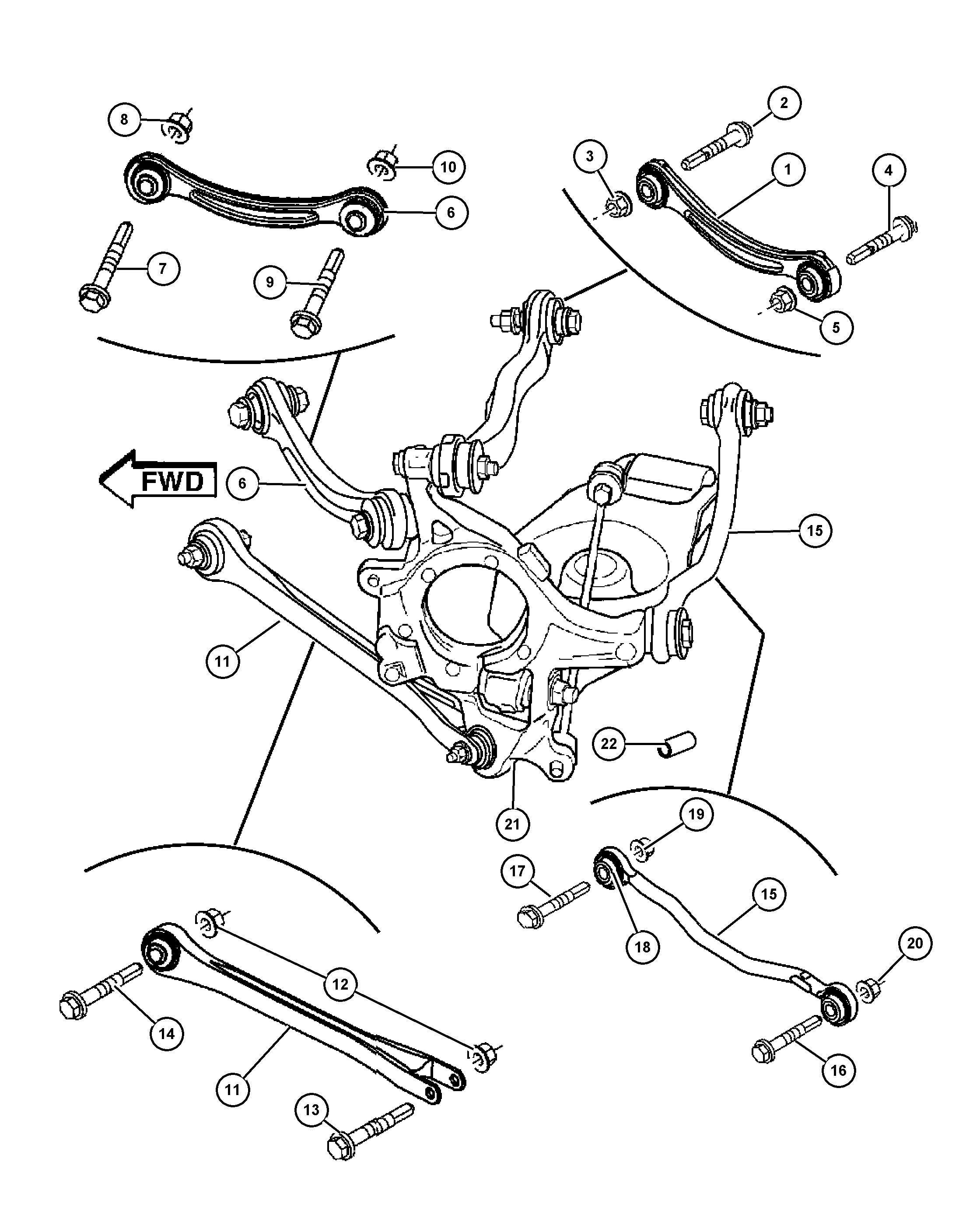 Chrysler 68158 142AA - Tukivarsi, pyöräntuenta inparts.fi