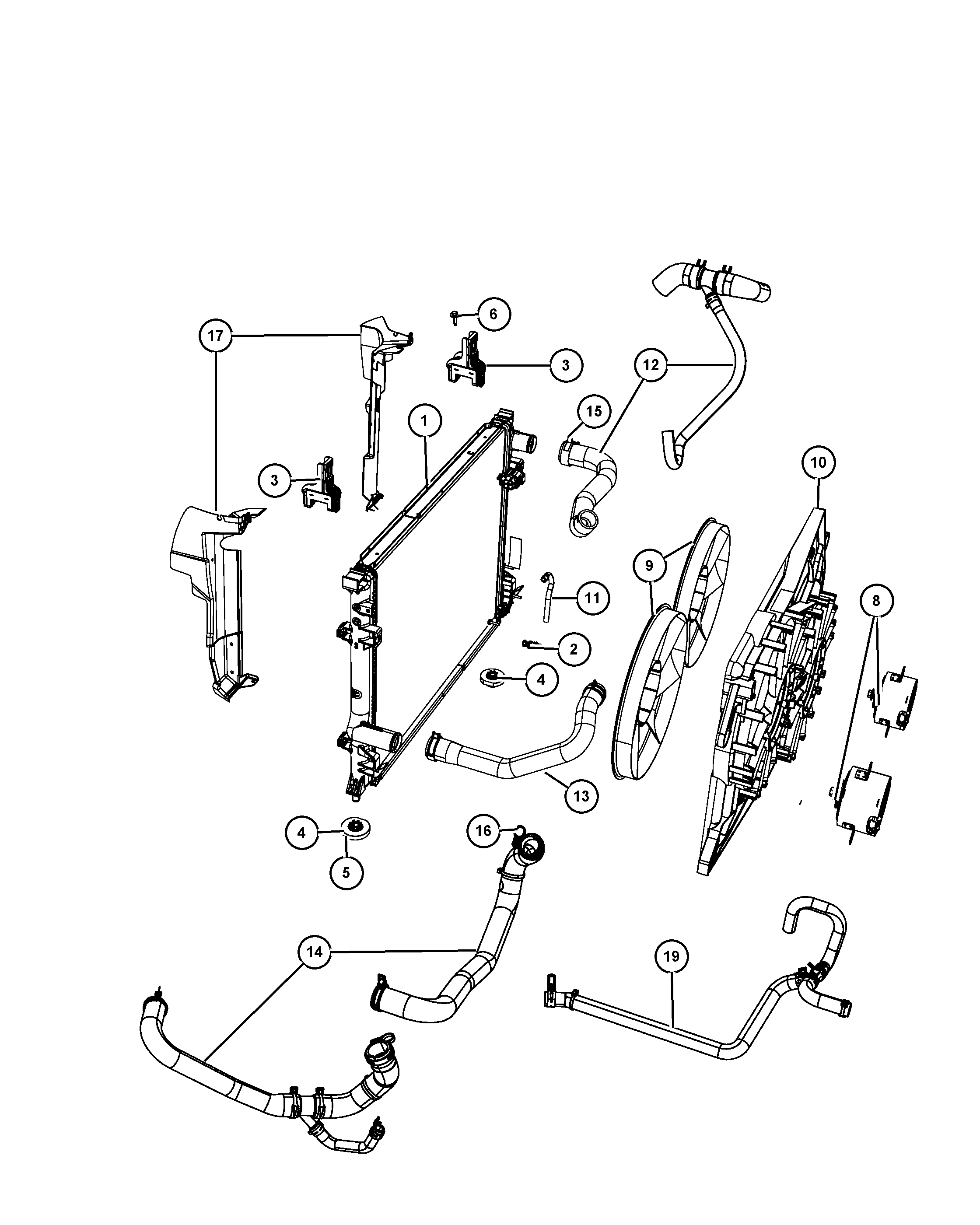 Chrysler 5137 692AA - Jäähdytin,moottorin jäähdytys inparts.fi