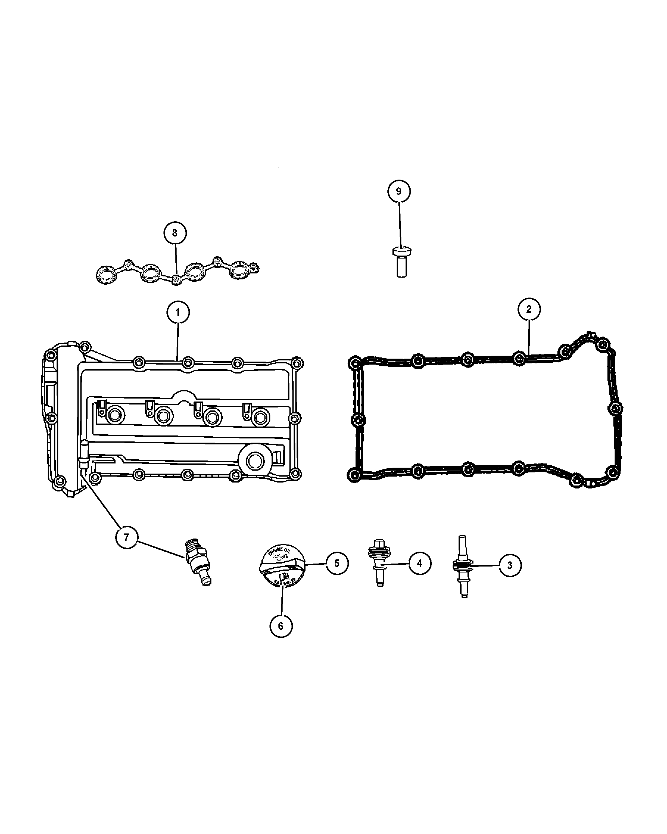 Chrysler 4884 765AA - Tiivistesarja, vent. koppa inparts.fi