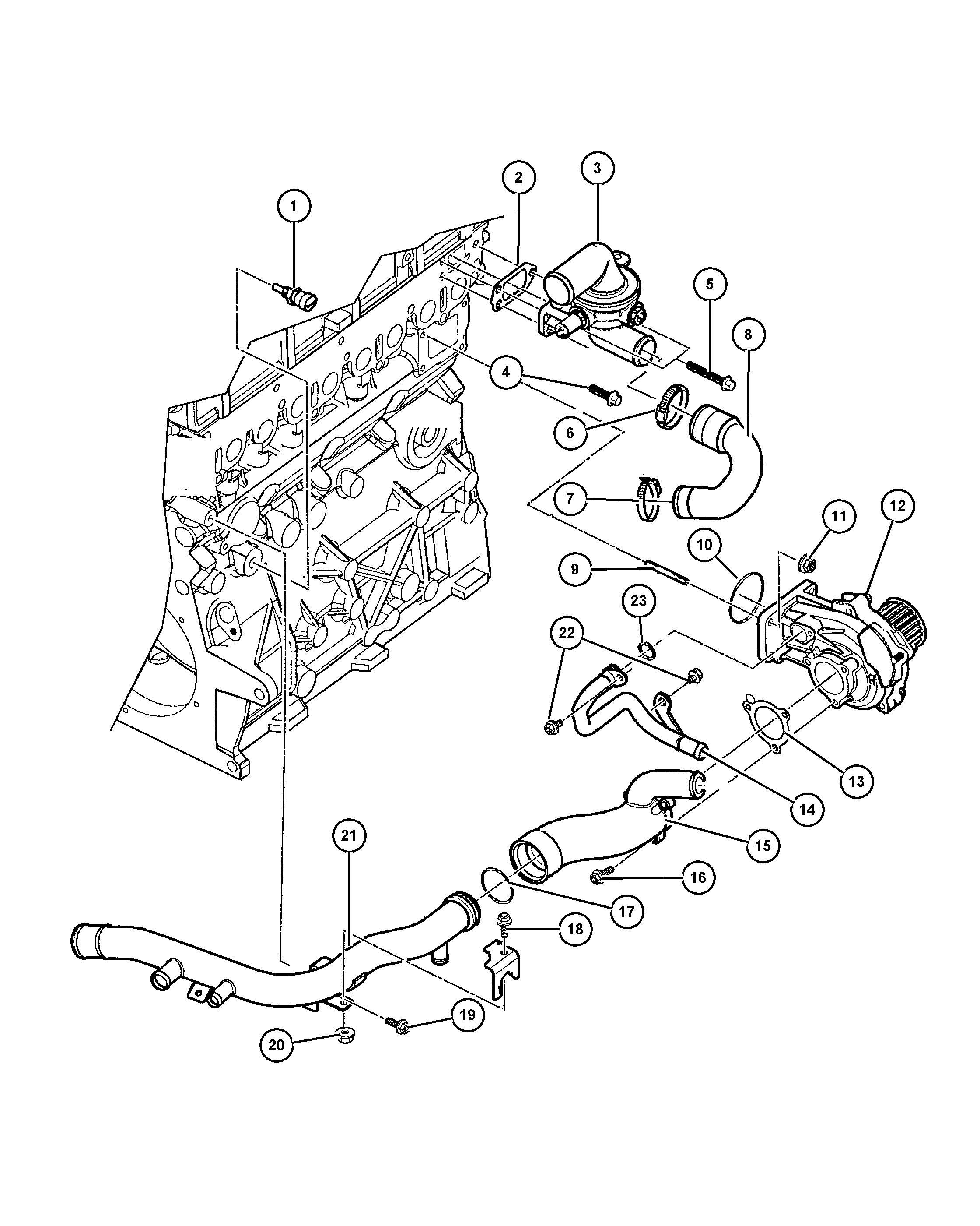 Chrysler 5066 809AB - Vesipumppu inparts.fi