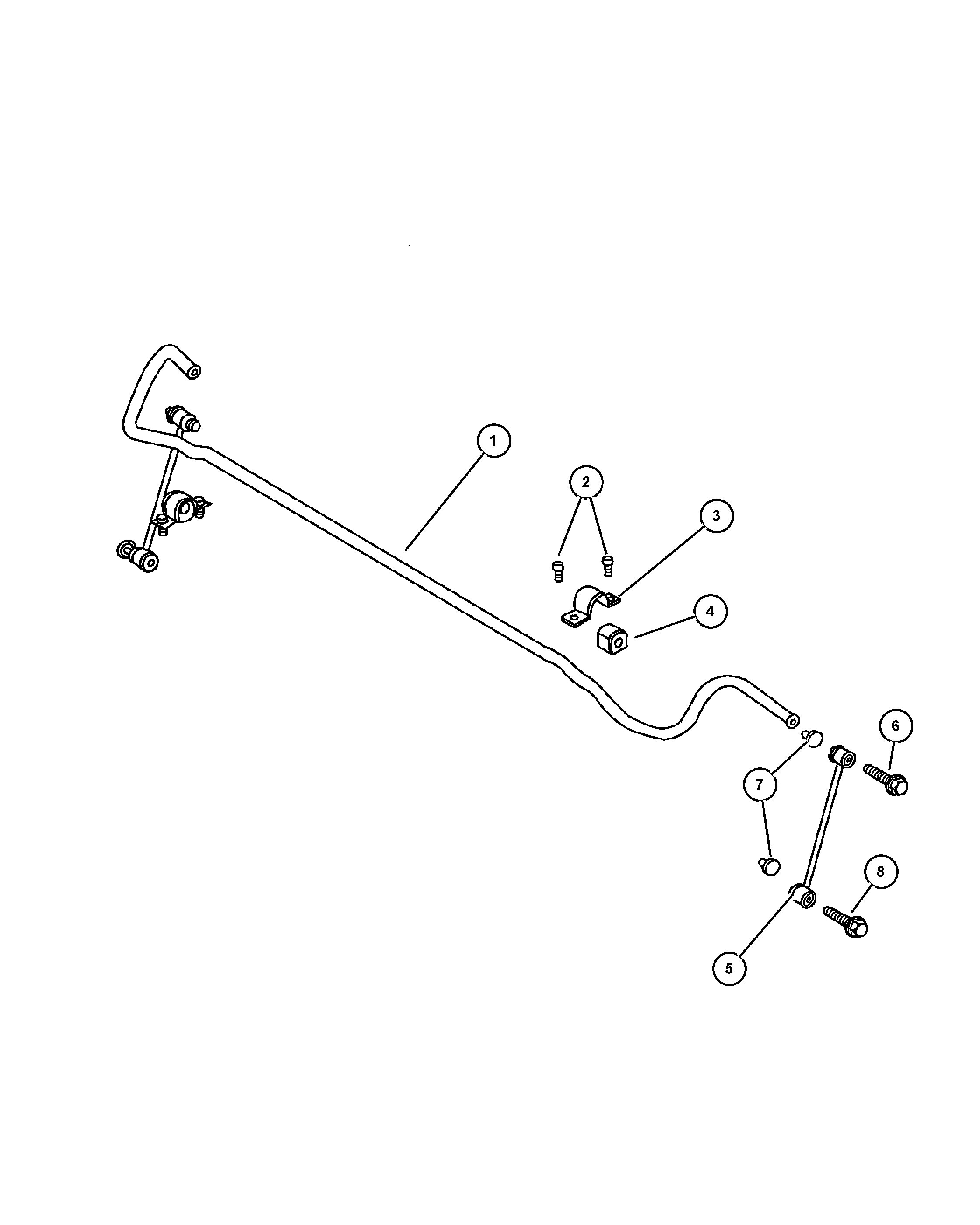 Chrysler V4766 866AA - Tanko, kallistuksenvaimennin inparts.fi