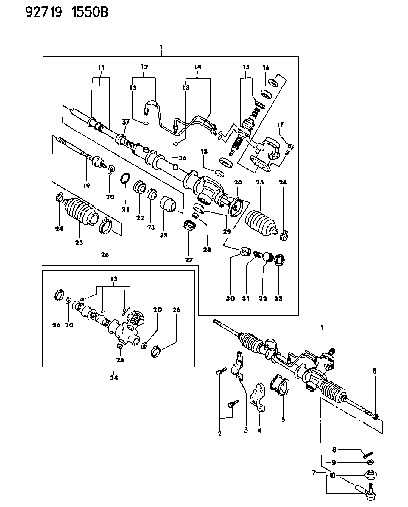 Mitsubishi MB91 0961 - Raidetangon pää, suora inparts.fi