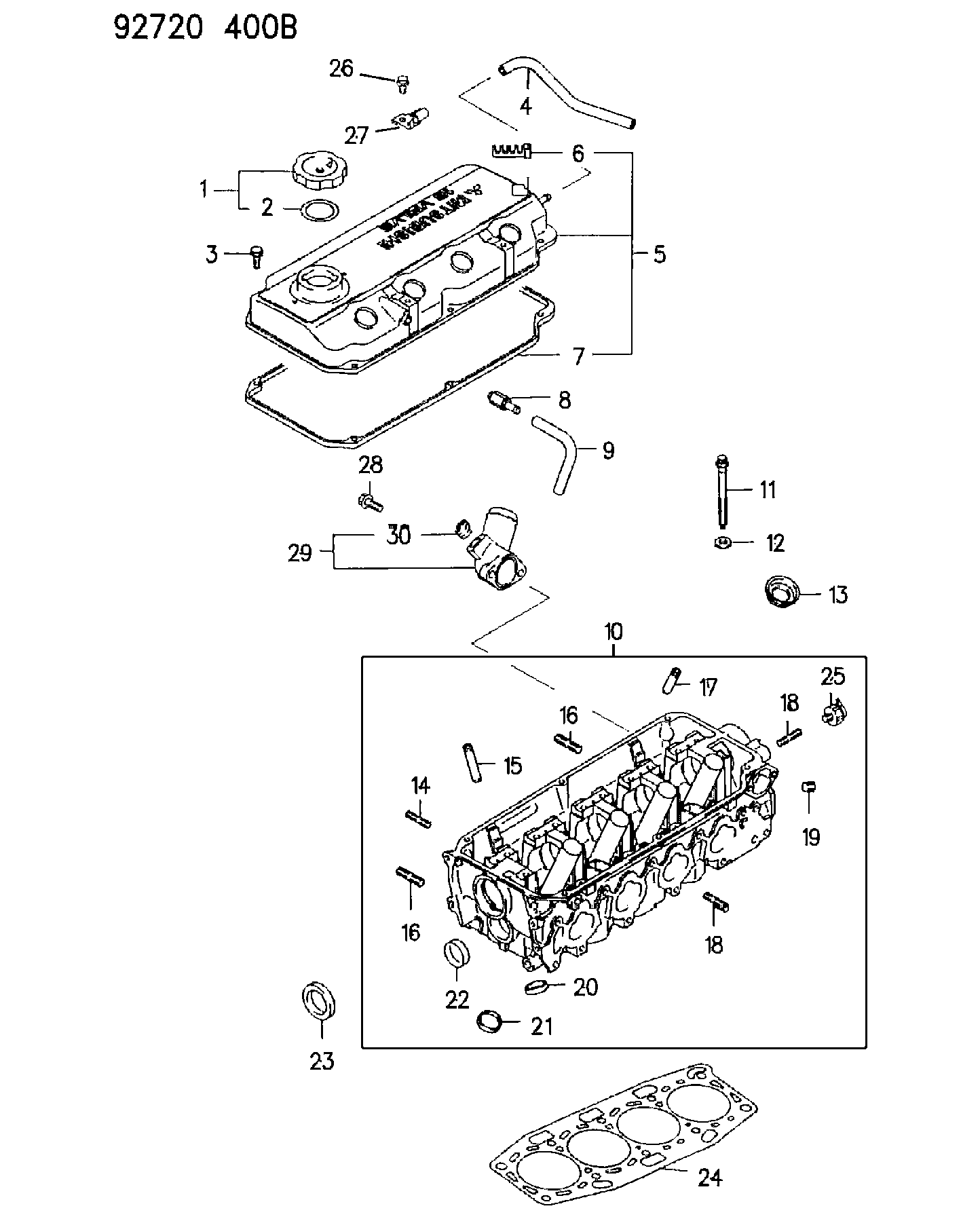 Mitsubishi MD17 7339 - Tiiviste, sylinterikansi inparts.fi