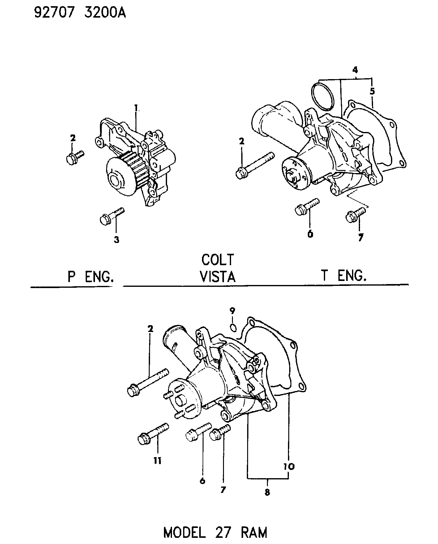 Mitsubishi MD99 7622 - Vesipumppu inparts.fi