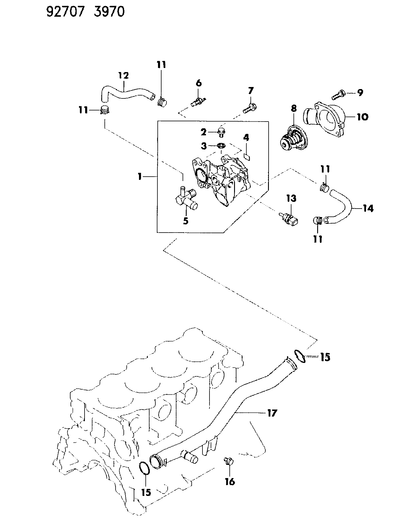 Mitsubishi MD17 0031 - Termostaatti, jäähdytysneste inparts.fi