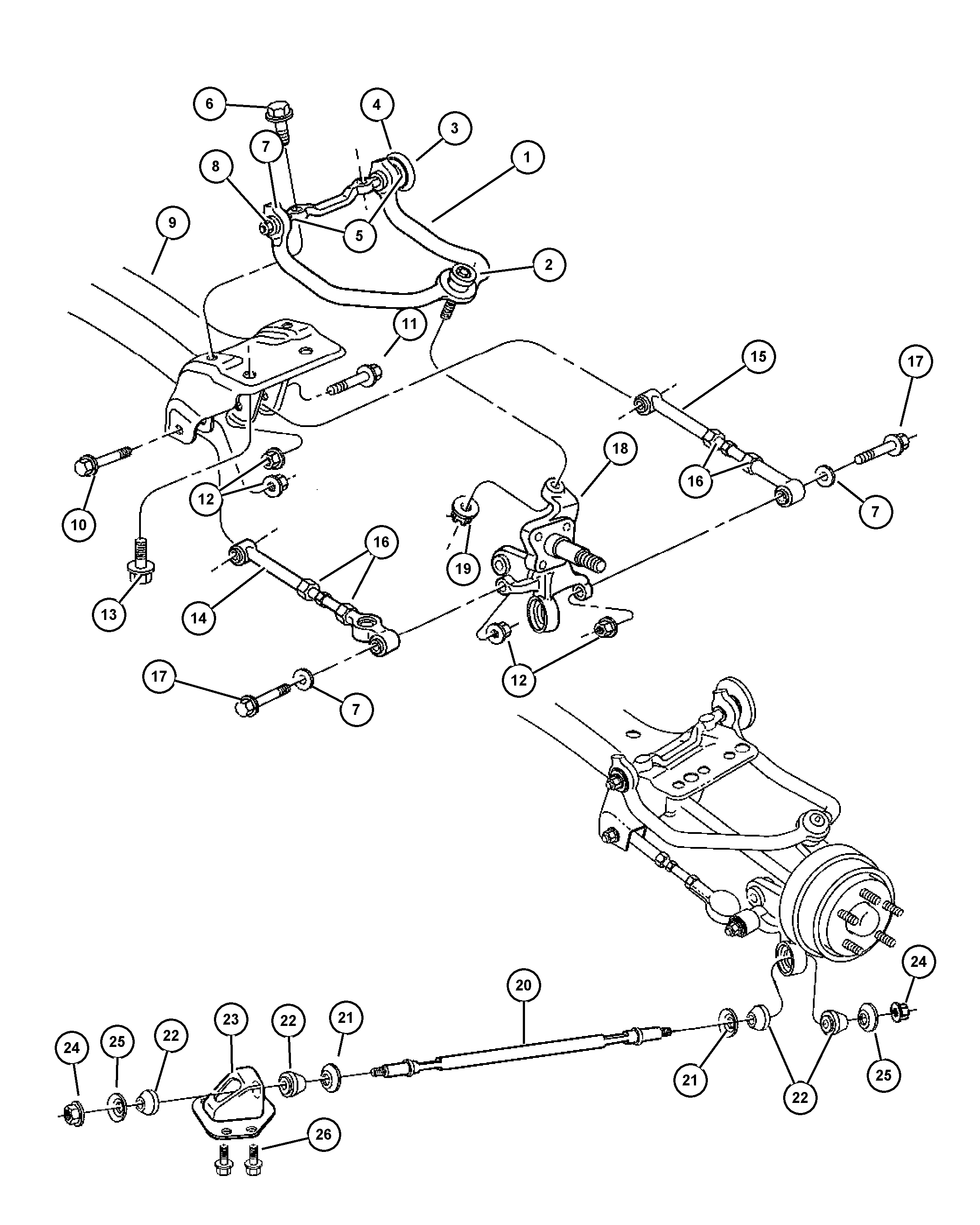 Chrysler 5135 565AB - Laakerihela, tukivarsi inparts.fi