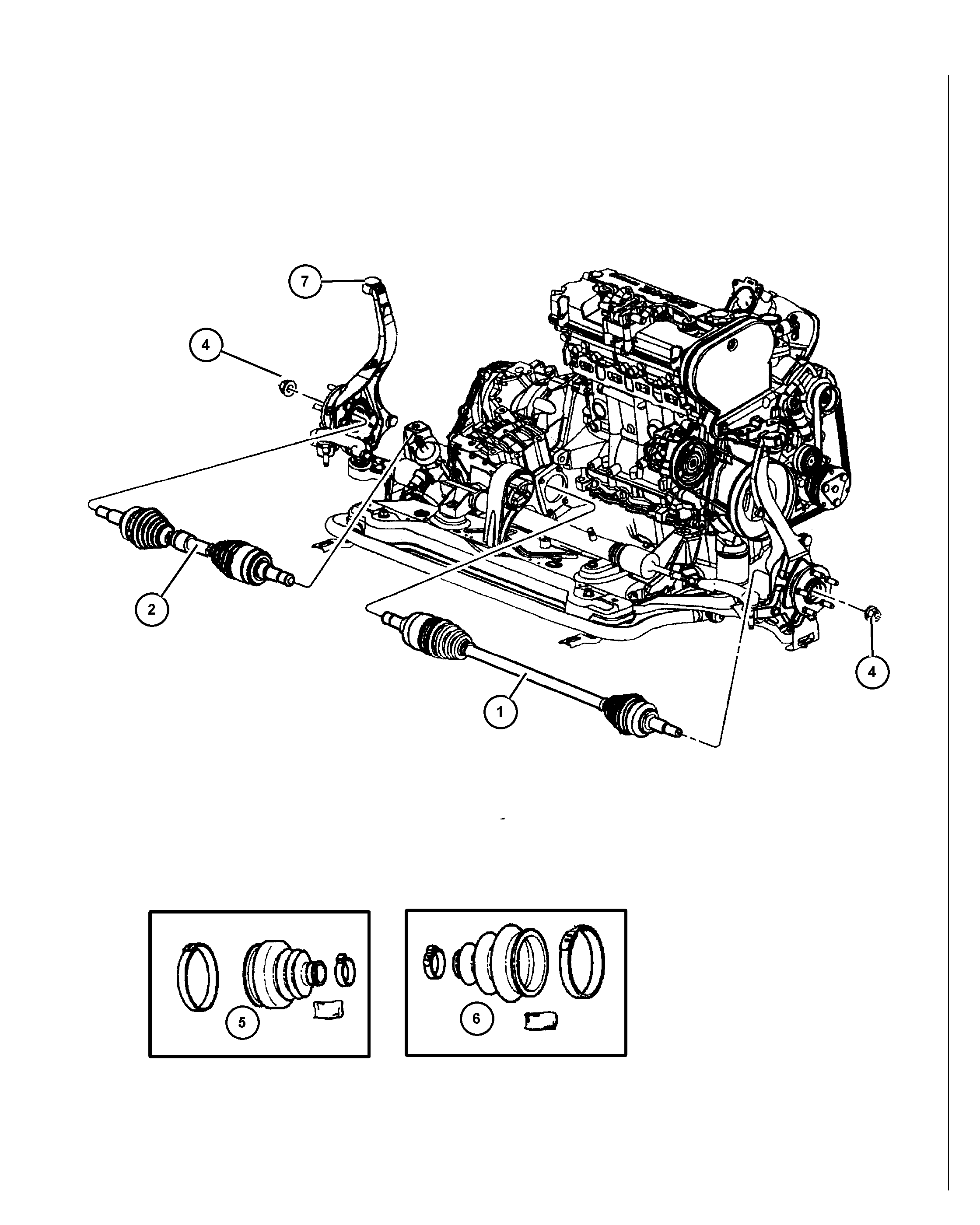 Chrysler 5017 654AA - Nivelsarja, vetoakseli inparts.fi