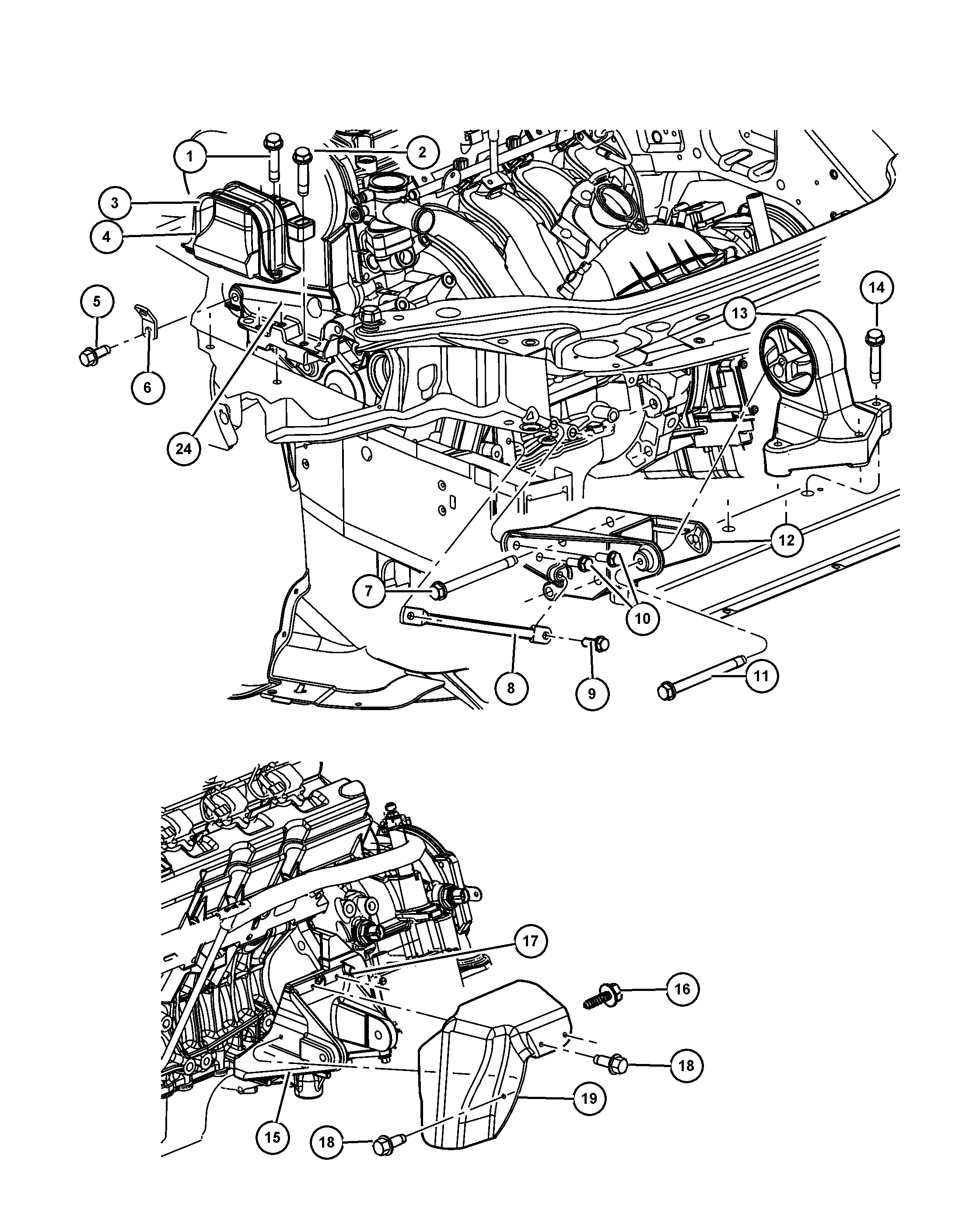 Chrysler 4573 773AB - Moottorin tuki inparts.fi