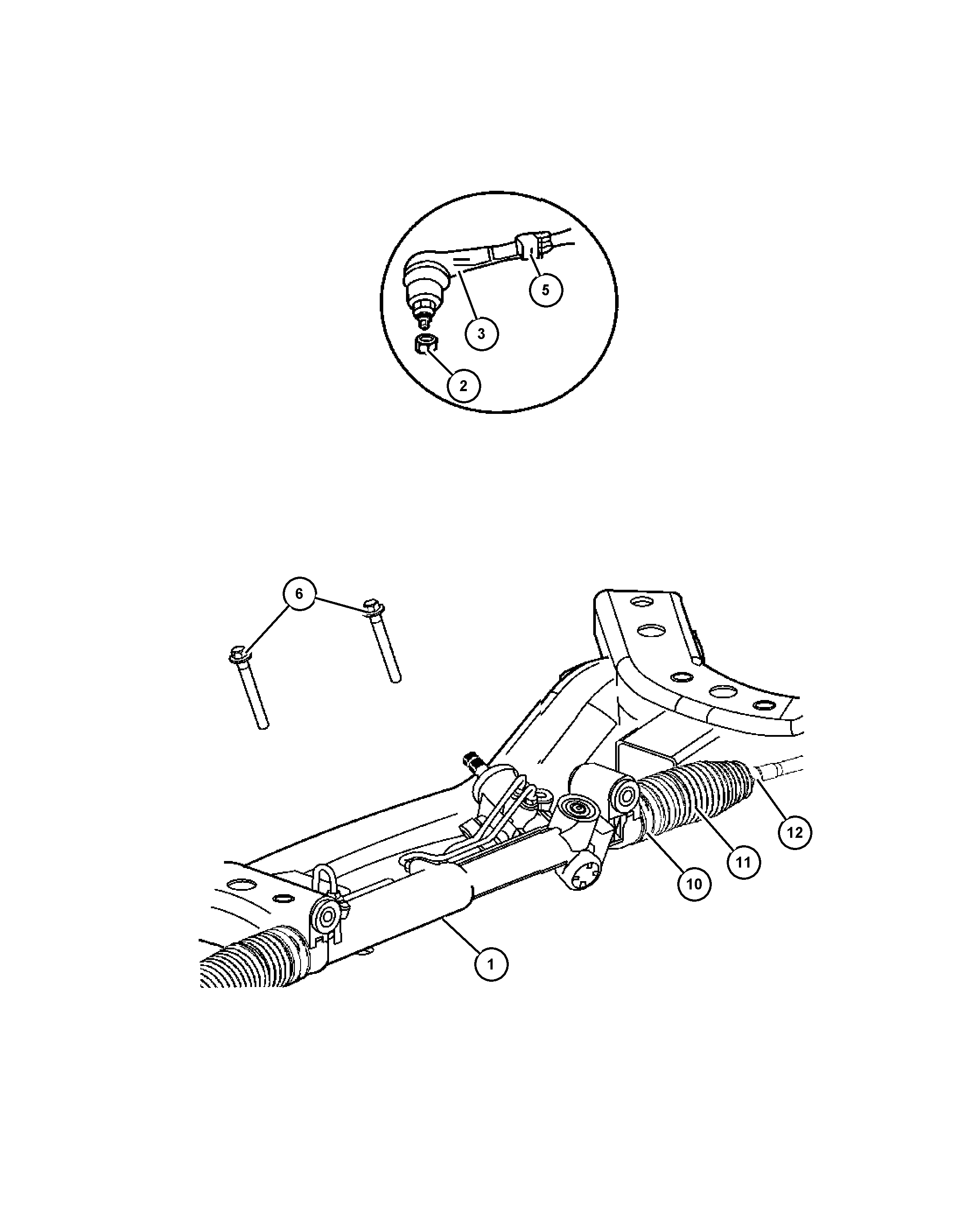 Chrysler 6802-8831AA - Raidetangon pää, suora inparts.fi