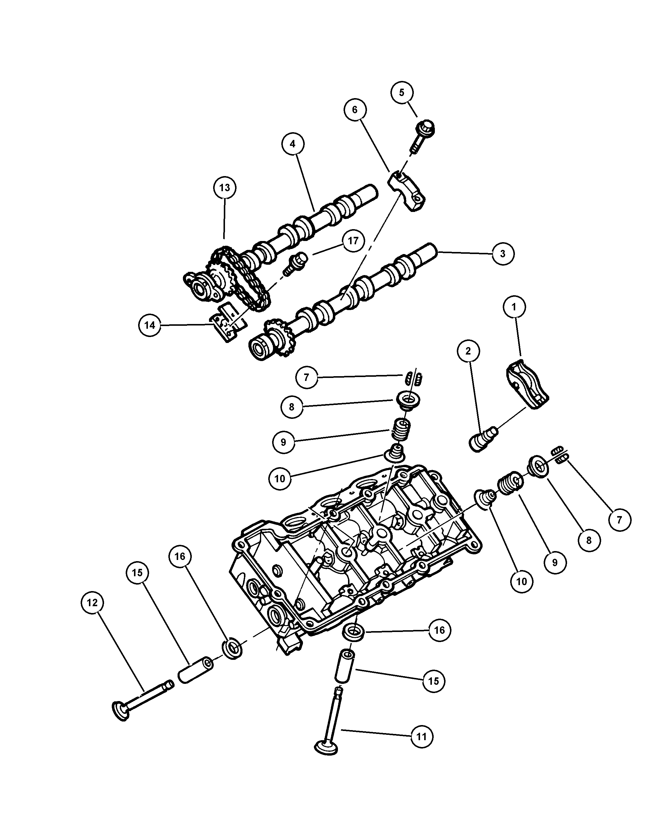 Chrysler 466 3904 - Tiivistesarja, venttiilivarsi inparts.fi