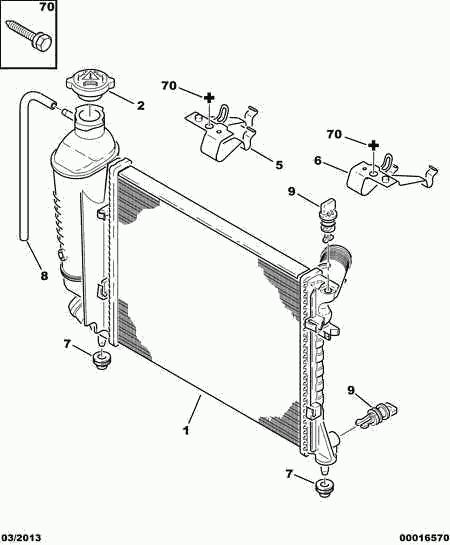 PEUGEOT 1330.51 - Jäähdytin,moottorin jäähdytys inparts.fi