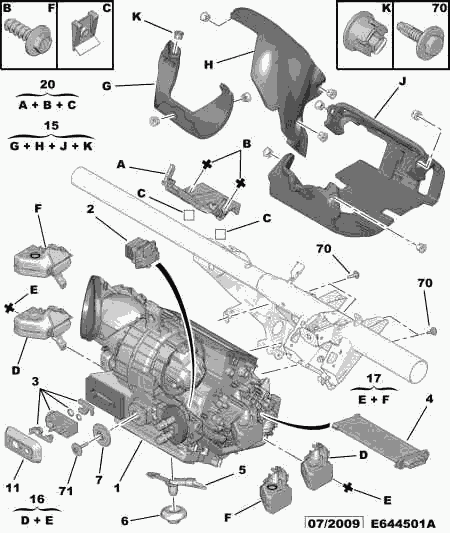 PEUGEOT 6441 Z9 - Säätöelementti, ilmastointilaite inparts.fi