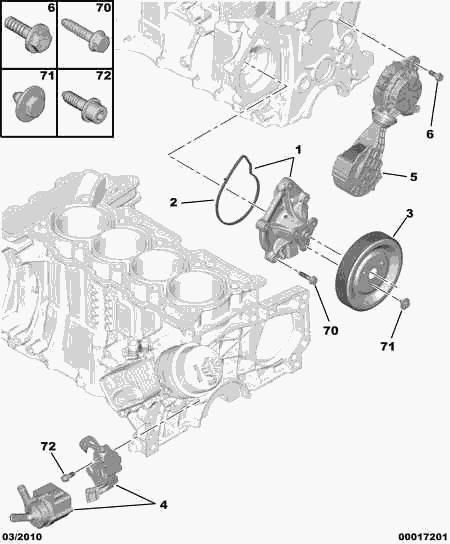 PEUGEOT 1201 J8 - Lisävesipumppu inparts.fi