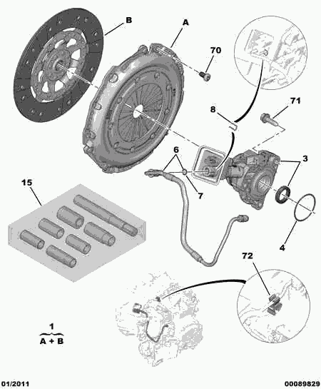 PEUGEOT 2052 P5 - Kytkinpaketti inparts.fi