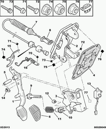 CITROËN 2150.AR - Vaijeri, kytkimen käyttö inparts.fi