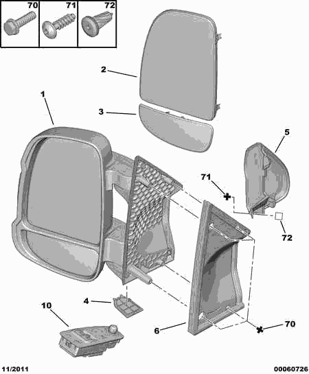 FIAT 8151 LP - Peililasi, ulkopeili inparts.fi