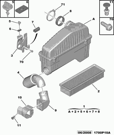 PEUGEOT 1444 CZ - Ilmansuodatin inparts.fi