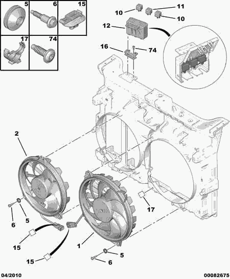 PEUGEOT 1253 Q7 - Tuuletin, moottorin jäähdytys inparts.fi