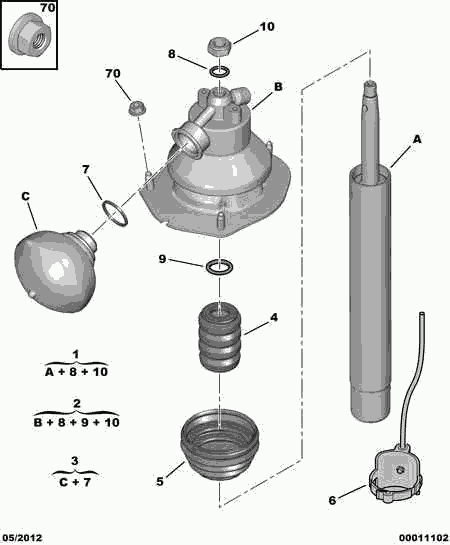 CITROËN 5271.H7 - Jousikammio, jousitus / vaimennus inparts.fi