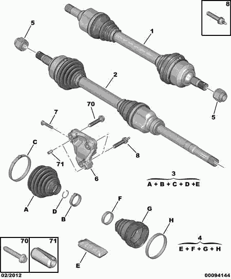 PEUGEOT 3272 EX - Vetoakseli inparts.fi