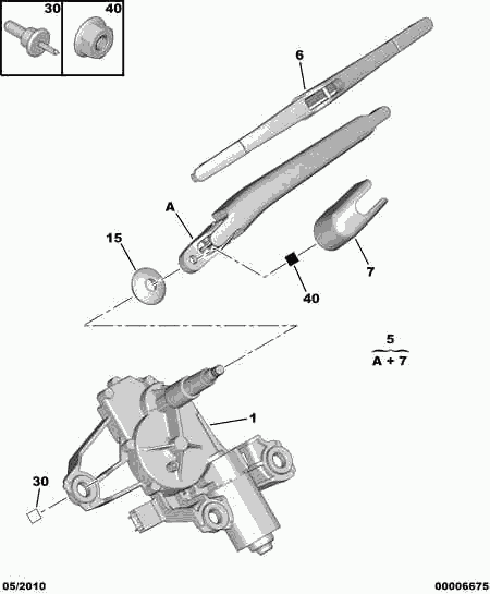 PEUGEOT 6429.X8 - WINDOW WIPER BLADE-HOLDER inparts.fi