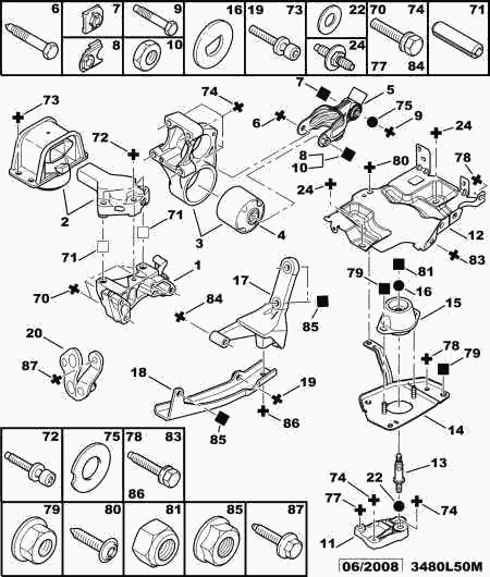 PEUGEOT 1807.EV - Moottorin tuki inparts.fi