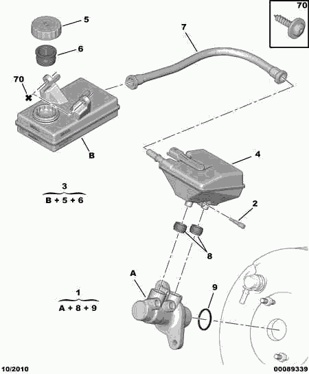 CITROËN 4601 T1 - Jarrupääsylinteri inparts.fi