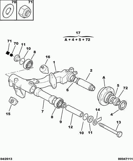 CITROËN 5132.44 - Korjaussarja, poikittaistukivarsi inparts.fi