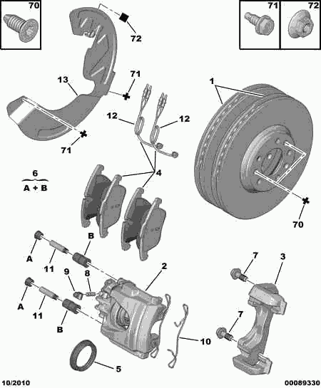 CITROËN 4249 93 - Jarrulevy inparts.fi