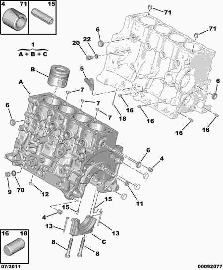 PEUGEOT 0127 40 - Tiiviste, öljykaukalo inparts.fi