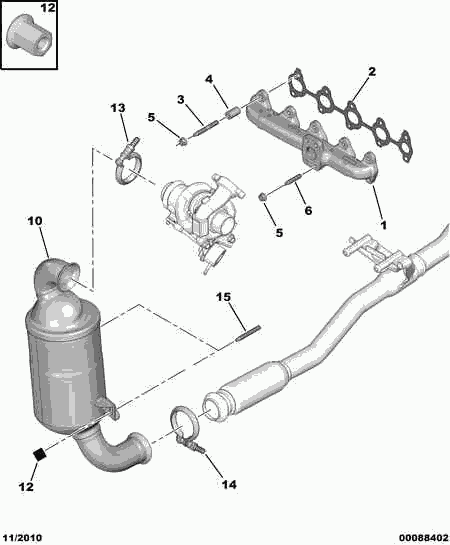 PEUGEOT (DF-PSA) 1738 11 - Katalysaattori inparts.fi