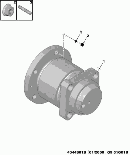 PEUGEOT 3739 34 - Pyörän napa inparts.fi