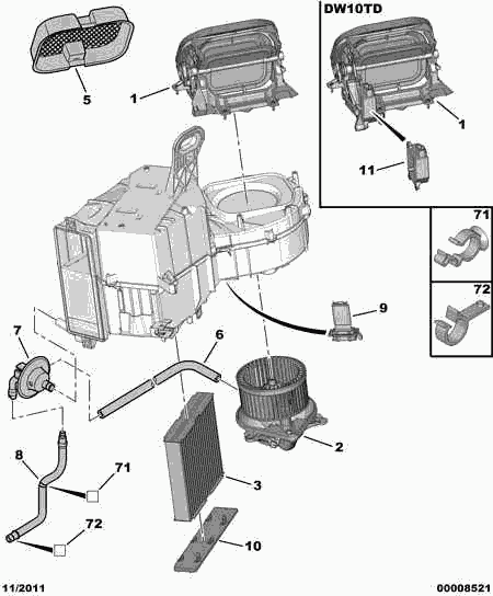 CITROËN 6441 S0 - Sisätilapuhallin inparts.fi