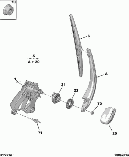 PEUGEOT 6405 GC - Pyyhkijän moottori inparts.fi