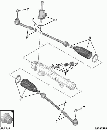 PEUGEOT 3812.F4 - Raidetangon pää, suora inparts.fi