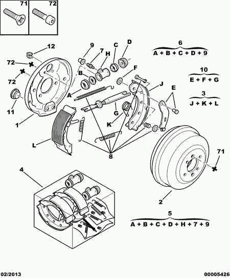 PEUGEOT 4241 K8 - Jarrukenkäsarja inparts.fi