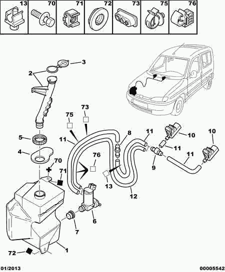 PEUGEOT 6438 A0 - Pesusuutin, lasinpesulaite inparts.fi