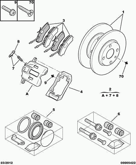 CITROËN 4427 79 - Korjaussarja, jarrusatula inparts.fi