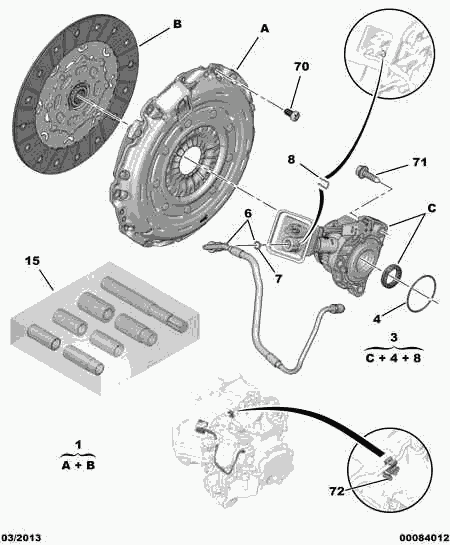 PEUGEOT (DF-PSA) 2041.A3 - Irroitusmekanismi, kytkin inparts.fi