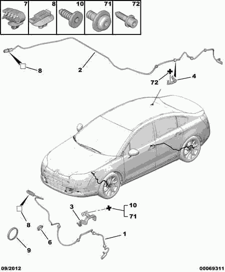 CITROËN 4545.K6 - ABS-anturi inparts.fi