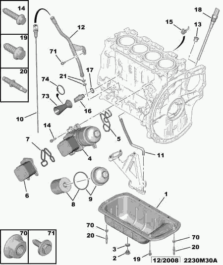 PEUGEOT 1103 P0 - Moottoriöljyn jäähdytin inparts.fi