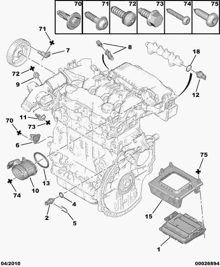 PEUGEOT 1920 GW - Tunnistin, polttoaine paine inparts.fi