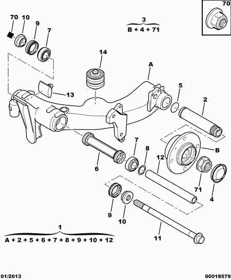 PEUGEOT 5154 14 - Akselitiiviste, pyörän napa inparts.fi