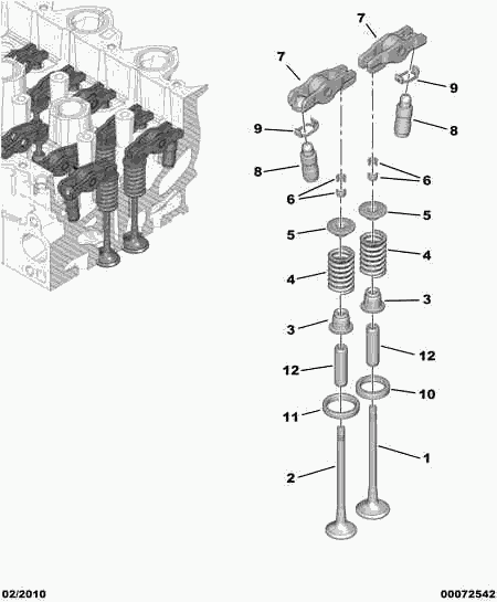 CITROËN 0956.51 - Tiiviste, venttiilivarsi inparts.fi