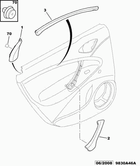 PEUGEOT 6991.S6 - Kiinnike inparts.fi