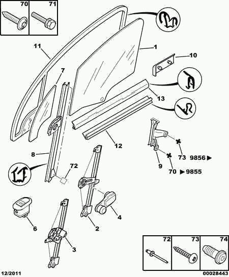 CITROËN 6554 L7 - Kytkin, lasinnostin inparts.fi