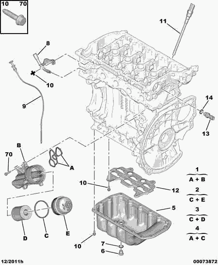 CITROËN 1103 P8 - Kansi, öljysuodatinpesä inparts.fi