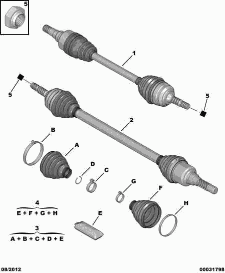 CITROËN 3293 C1 - Paljekumi, vetoakseli inparts.fi