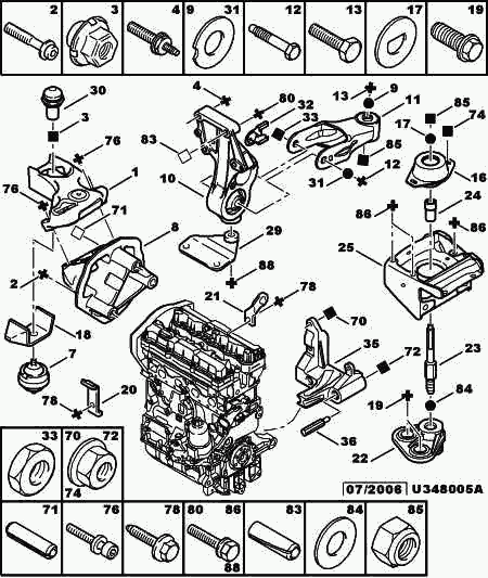 CITROËN 1839.A9 - Moottorin tuki inparts.fi